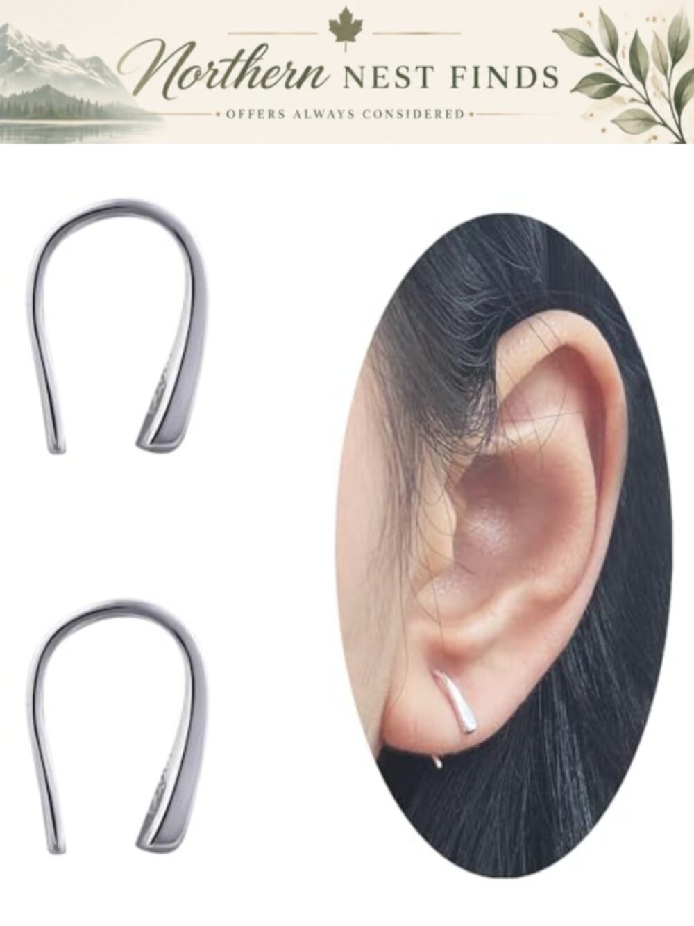 925 Sterling Silver Threader Earrings Hypoallergenic Teardrop Women